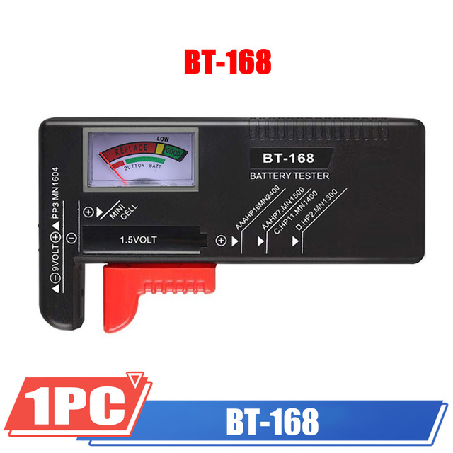 BT-168 PRO Digital Lithium Battery Capacity Tester Checkered Load Analyzer Display Check AAA AA Button Cell Testing Tool
