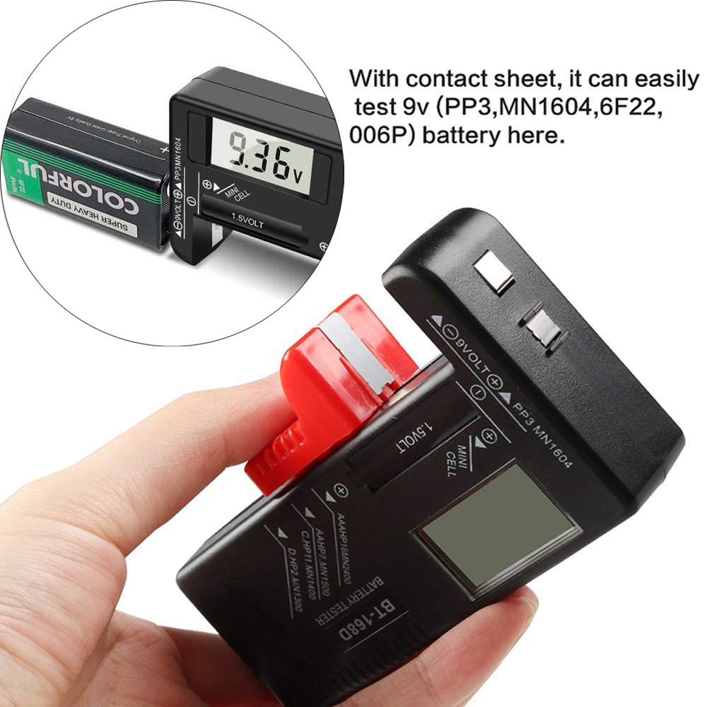 BT-168 PRO Digital Lithium Battery Capacity Tester Checkered Load Analyzer Display Check AAA AA Button Cell Testing Tool