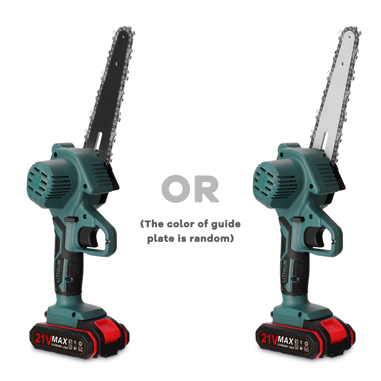 21V 4 Inch/6 Inch Mini Steel Chainsaw Saw Mini Handheld Pruning Saw Portable Woodworking Electric Saw Cutting Tool for Garden