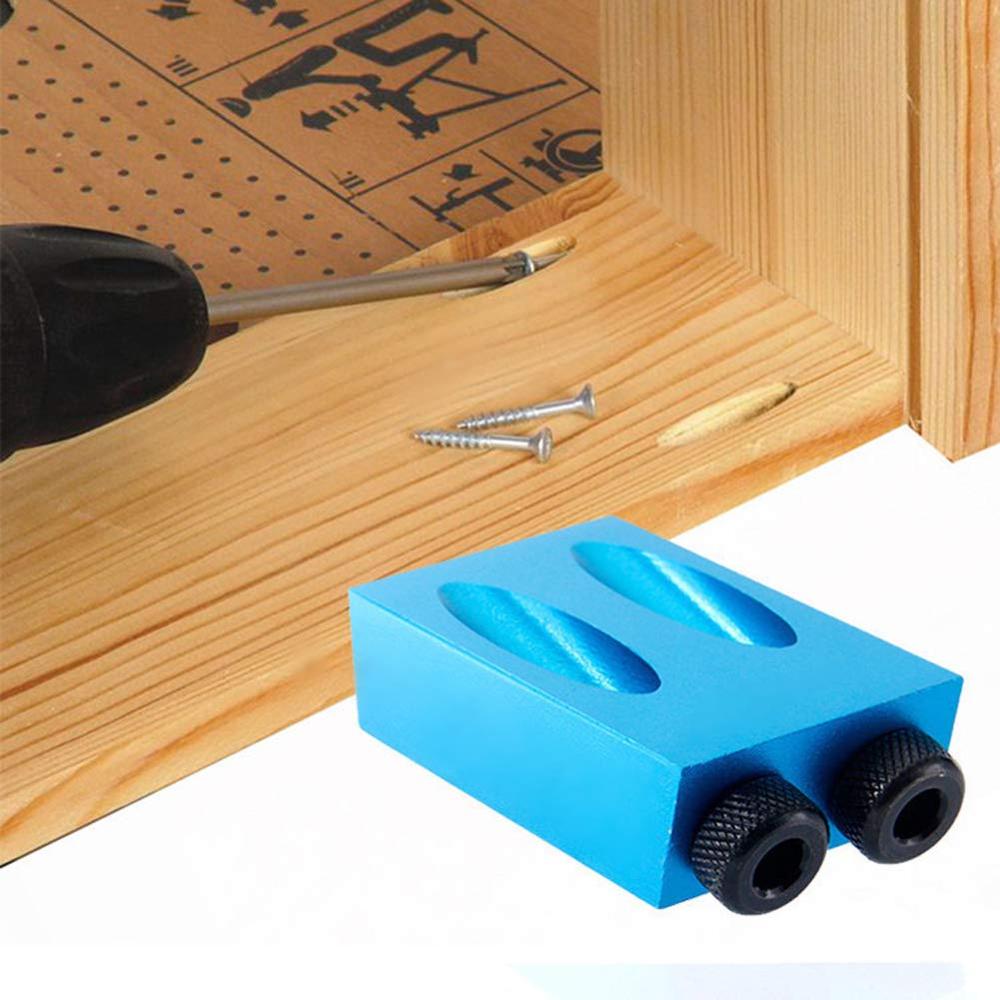 7/14/15 Set Pocket Hole Screw Jig 15 Degrees Dowel Drill Joinery Kit Carpenters Wood Woodwork Guides Joint Angle Locator Tool