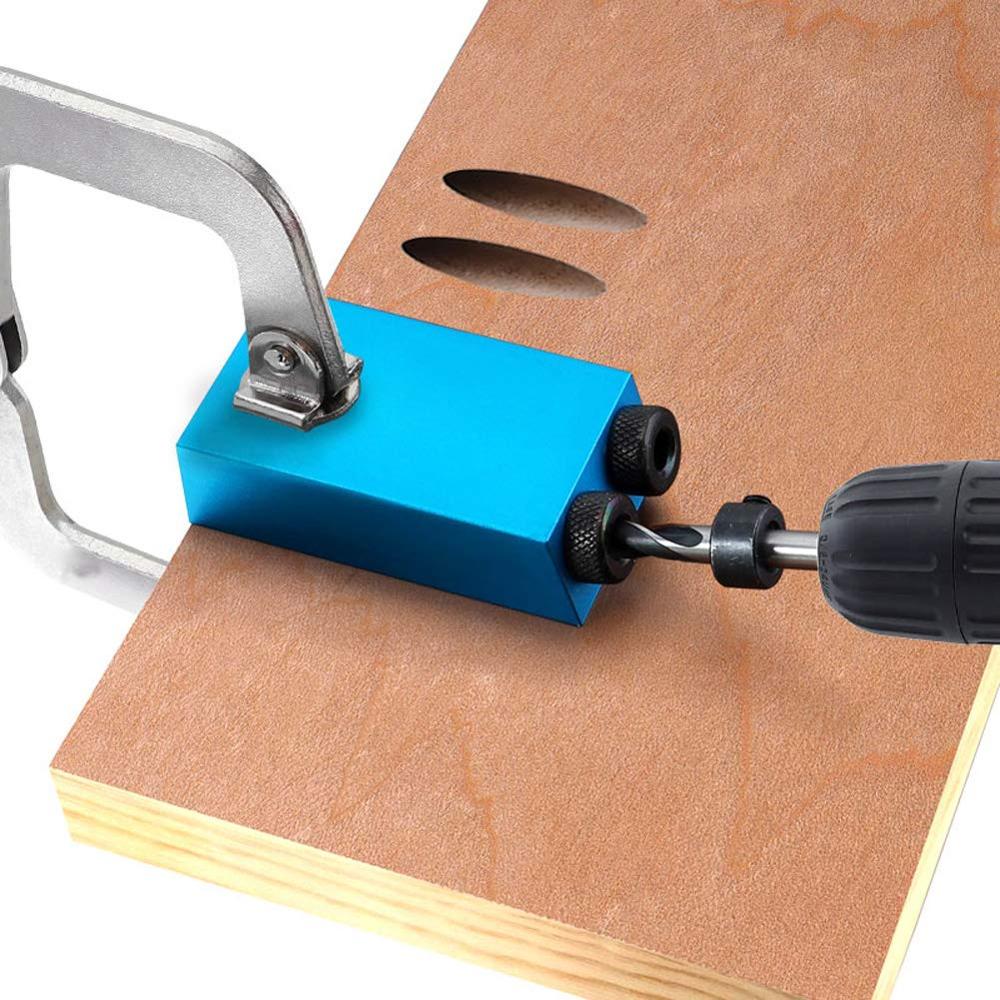 7/14/15 Set Pocket Hole Screw Jig 15 Degrees Dowel Drill Joinery Kit Carpenters Wood Woodwork Guides Joint Angle Locator Tool