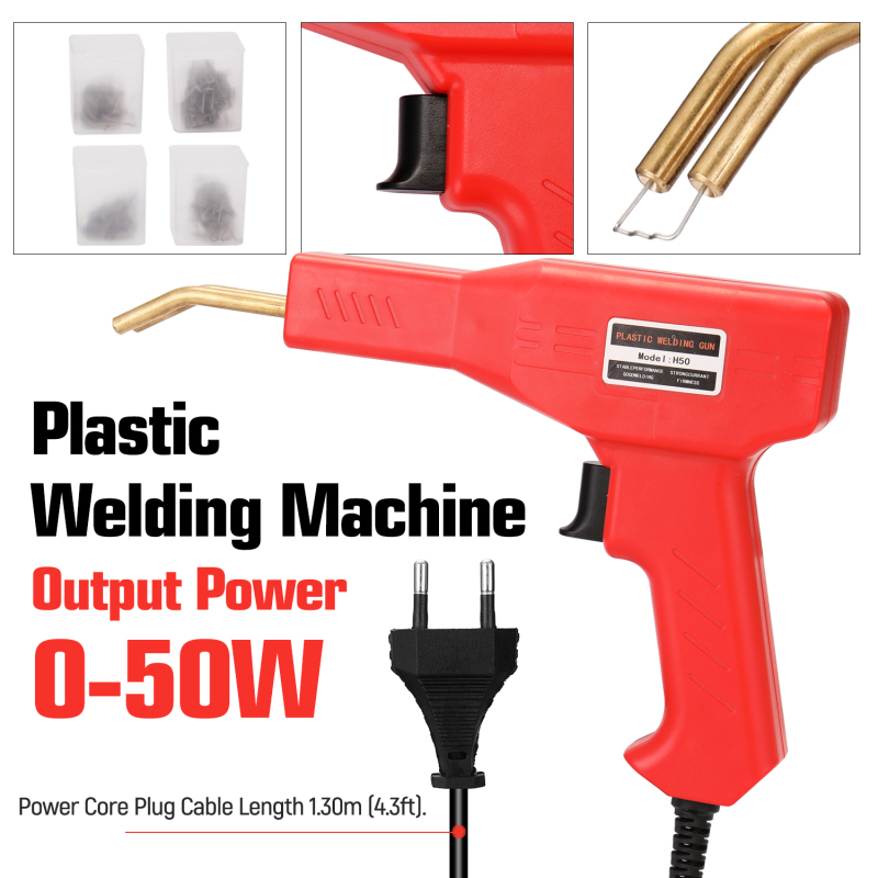 50W Handy Plastic Welder Hot Stapler Welding Machine Car Bumper Repair Garage Tools Plastic Staple PVC Plastic Repairing Machine