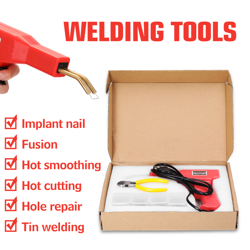 50W Handy Plastic Welder Hot Stapler Welding Machine Car Bumper Repair Garage Tools Plastic Staple PVC Plastic Repairing Machine