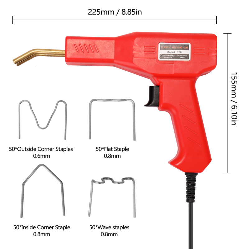 50W Handy Plastic Welder Hot Stapler Welding Machine Car Bumper Repair Garage Tools Plastic Staple PVC Plastic Repairing Machine