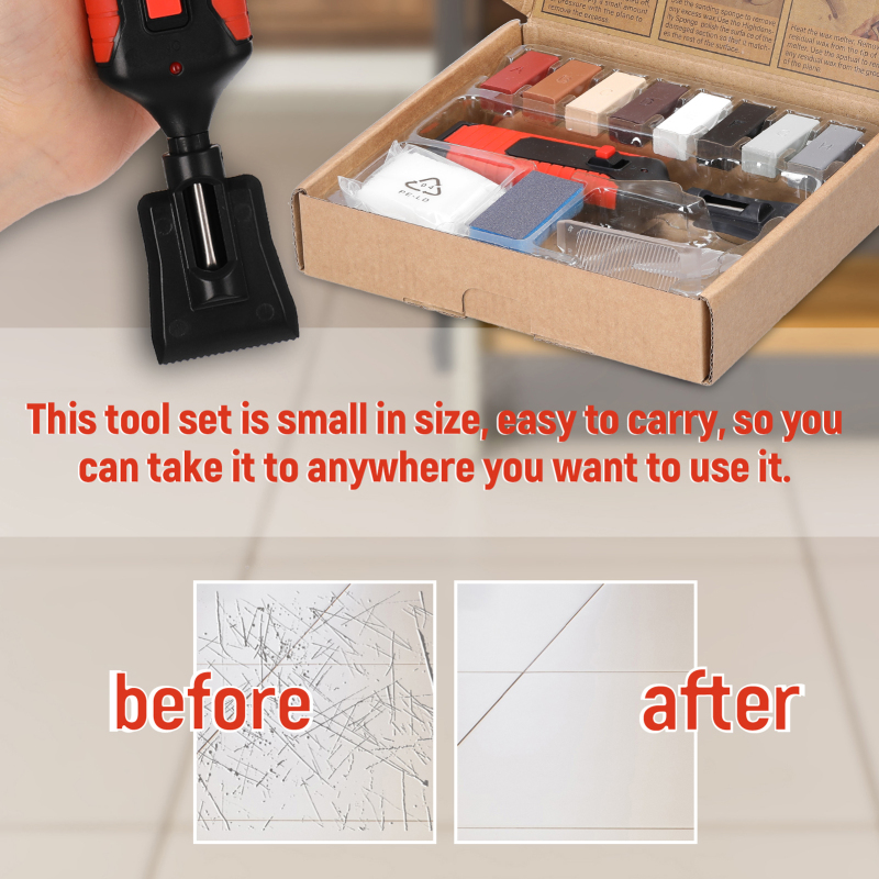 Ceramic Tile Repairing Tool Set Multifunction DIY Repairing Tool Set Household Home Tools Fill Tile Surface Repairing Tool Set