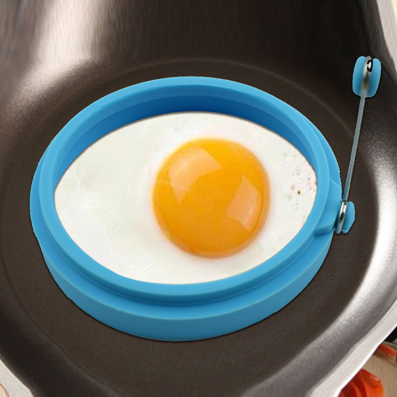 1pc Silicone Egg Omelet Creative Kitchen Tools In Round Heart Shape Nonstick Fancy Poached Egg Mold Kitchen Accessories