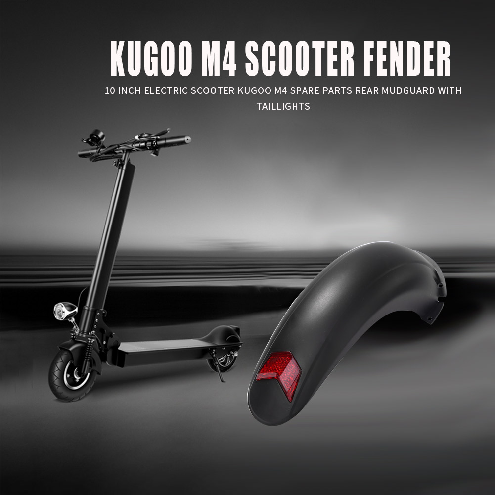 10 inch Electric Scooter Rear Fender Guard Back Mudguard with Taillight for Kugoo M4 E-scooter Accessories Parts