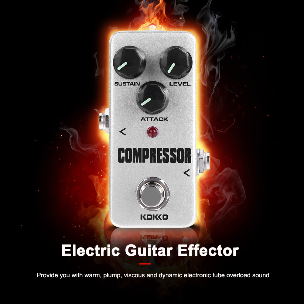KOKKO Guitar Effect Pedal Compressor OVERDRIVE BOOSTER DISTORTION Compression Block 9V Adapter Power Supply Guitar Accessories