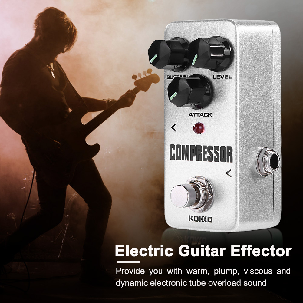 KOKKO Guitar Effect Pedal Compressor OVERDRIVE BOOSTER DISTORTION Compression Block 9V Adapter Power Supply Guitar Accessories