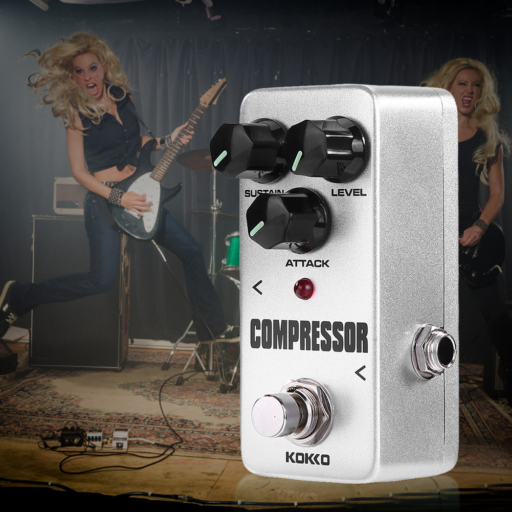 KOKKO Guitar Effect Pedal Compressor OVERDRIVE BOOSTER DISTORTION Compression Block 9V Adapter Power Supply Guitar Accessories