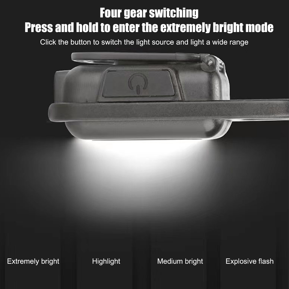1pcs Flash Light Pocket Clip COB LED Mini Portable Keychain Torch Waterproof Camping Light Multifunctional Flashlight