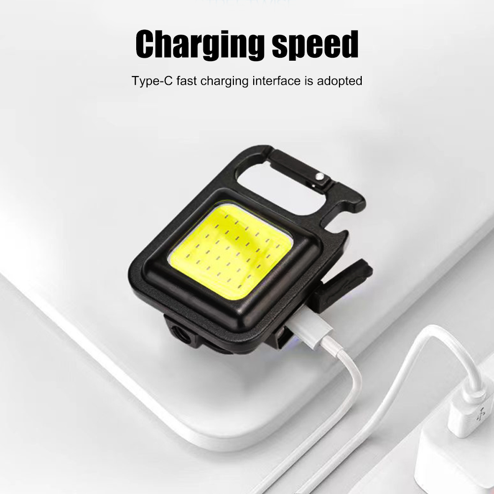 1pcs Flash Light Pocket Clip COB LED Mini Portable Keychain Torch Waterproof Camping Light Multifunctional Flashlight