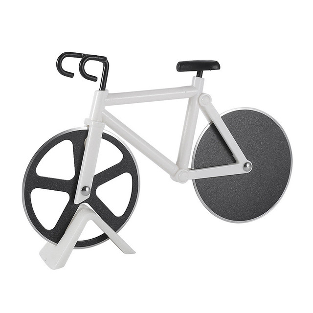 Stainless Steel  Pizza Cutter Bicycle Shape Wheel Bike Roller Pizza Chopper Slicer Pizza Cutting Knife Kitchen Tools New