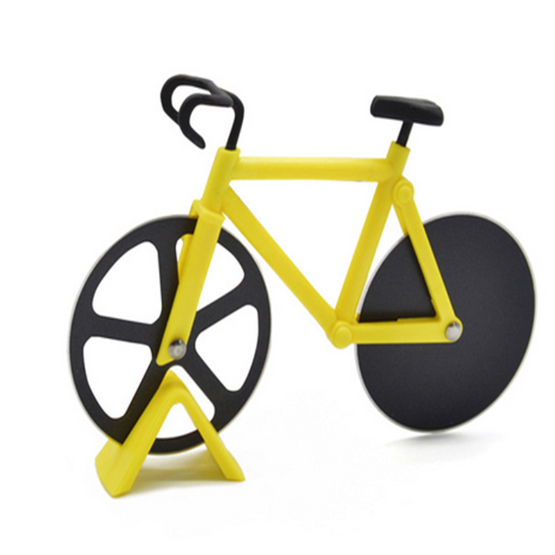 Stainless Steel  Pizza Cutter Bicycle Shape Wheel Bike Roller Pizza Chopper Slicer Pizza Cutting Knife Kitchen Tools New