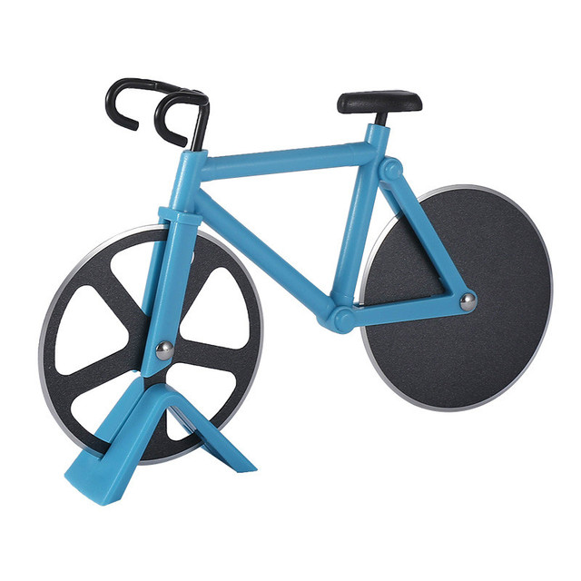 Stainless Steel  Pizza Cutter Bicycle Shape Wheel Bike Roller Pizza Chopper Slicer Pizza Cutting Knife Kitchen Tools New
