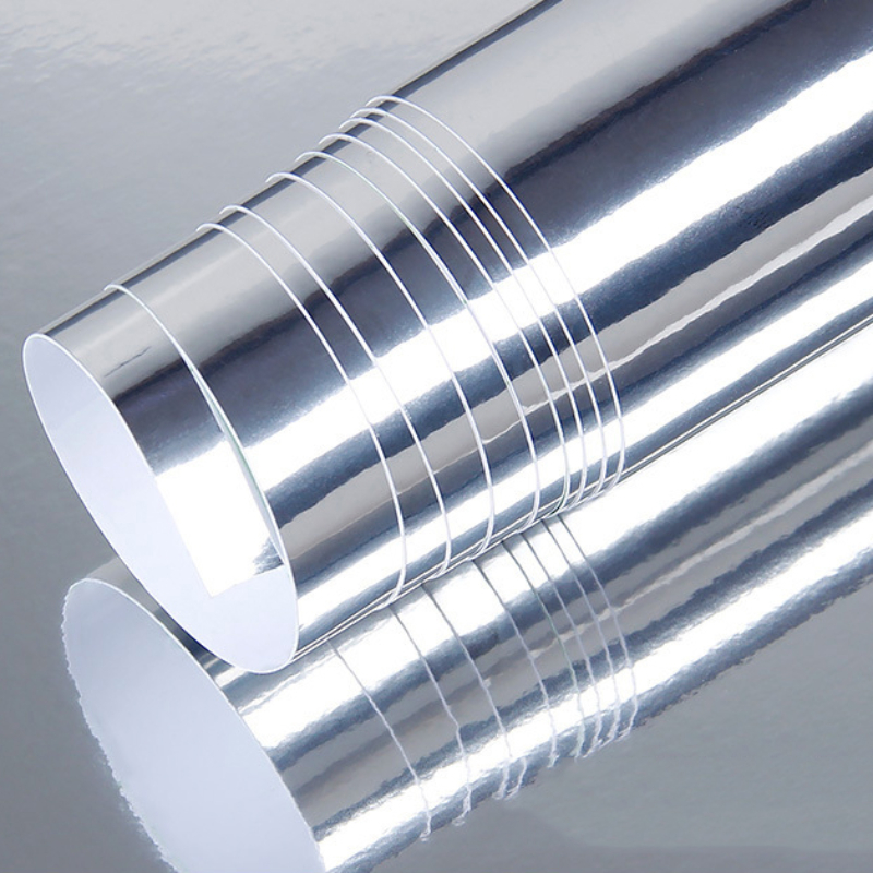 20x152cm Newest High Stretchable Mirror Silver Chrome Mirror Flexible Vinyl Wrap Sheet Roll Film Car Sticker Decal Sheet