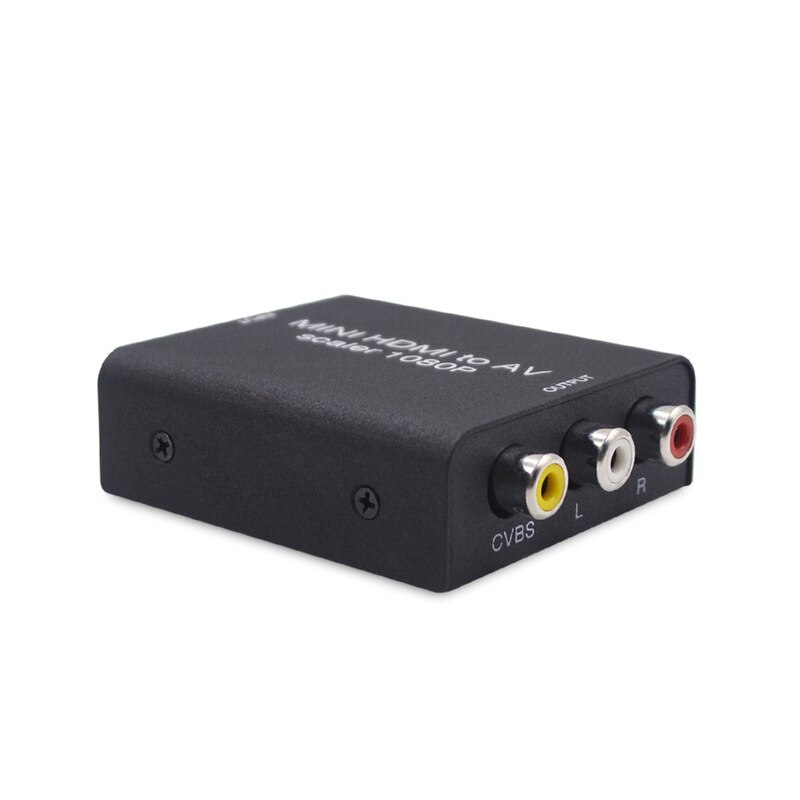 Digital HD video converter HDMI To AV Converter HDMI To RCA CVBS L/R Video Adapter 1080P HDMI Switch with Mini USB Power Cable for TV Box AV HDMI