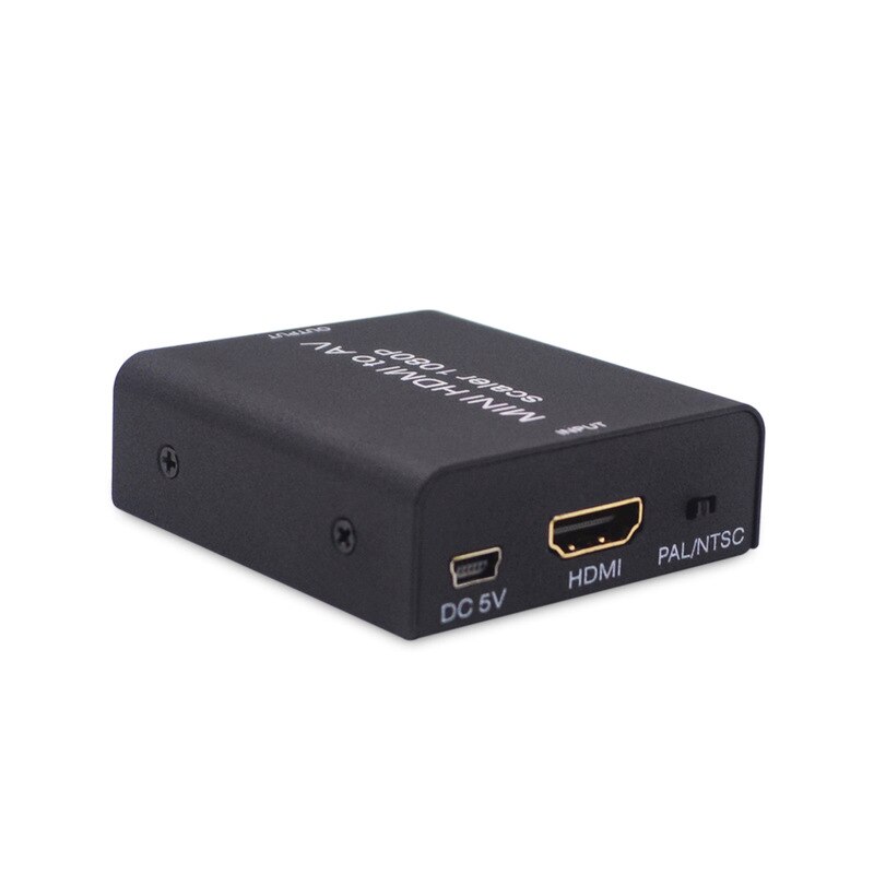 Digital HD video converter HDMI To AV Converter HDMI To RCA CVBS L/R Video Adapter 1080P HDMI Switch with Mini USB Power Cable for TV Box AV HDMI