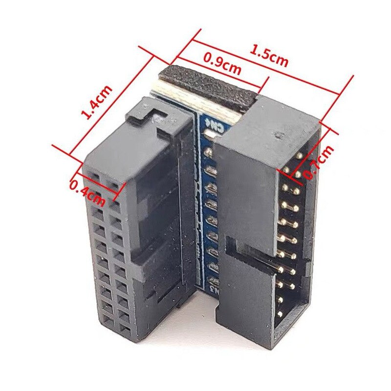 Desktop motherboard USB 3.0 20pin Male To Female Extension Adapter Angled 90 Degree for Motherboard Mainboard Connector Socket