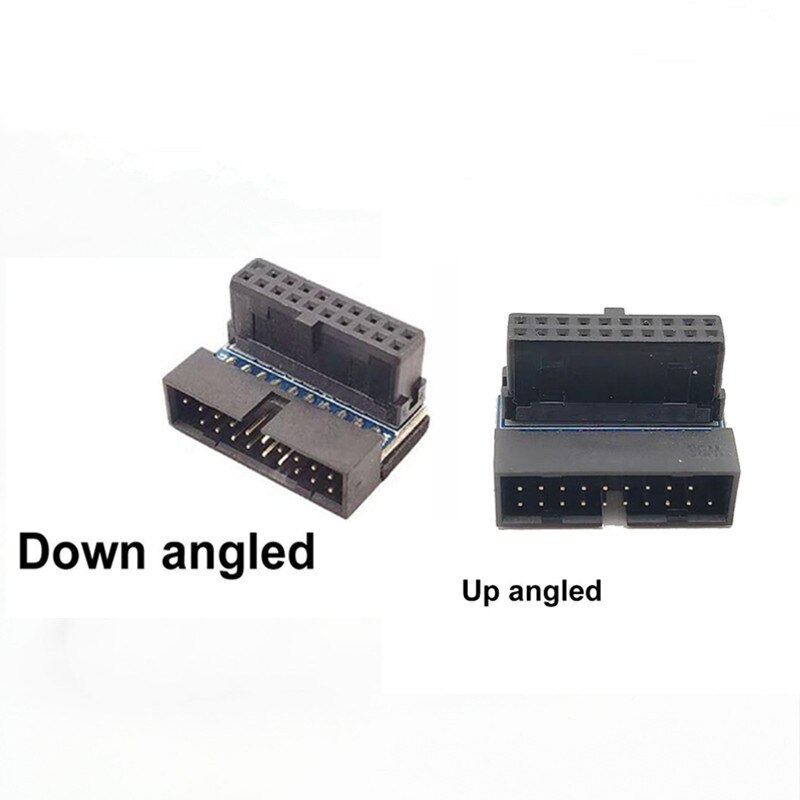 Desktop motherboard USB 3.0 20pin Male To Female Extension Adapter Angled 90 Degree for Motherboard Mainboard Connector Socket