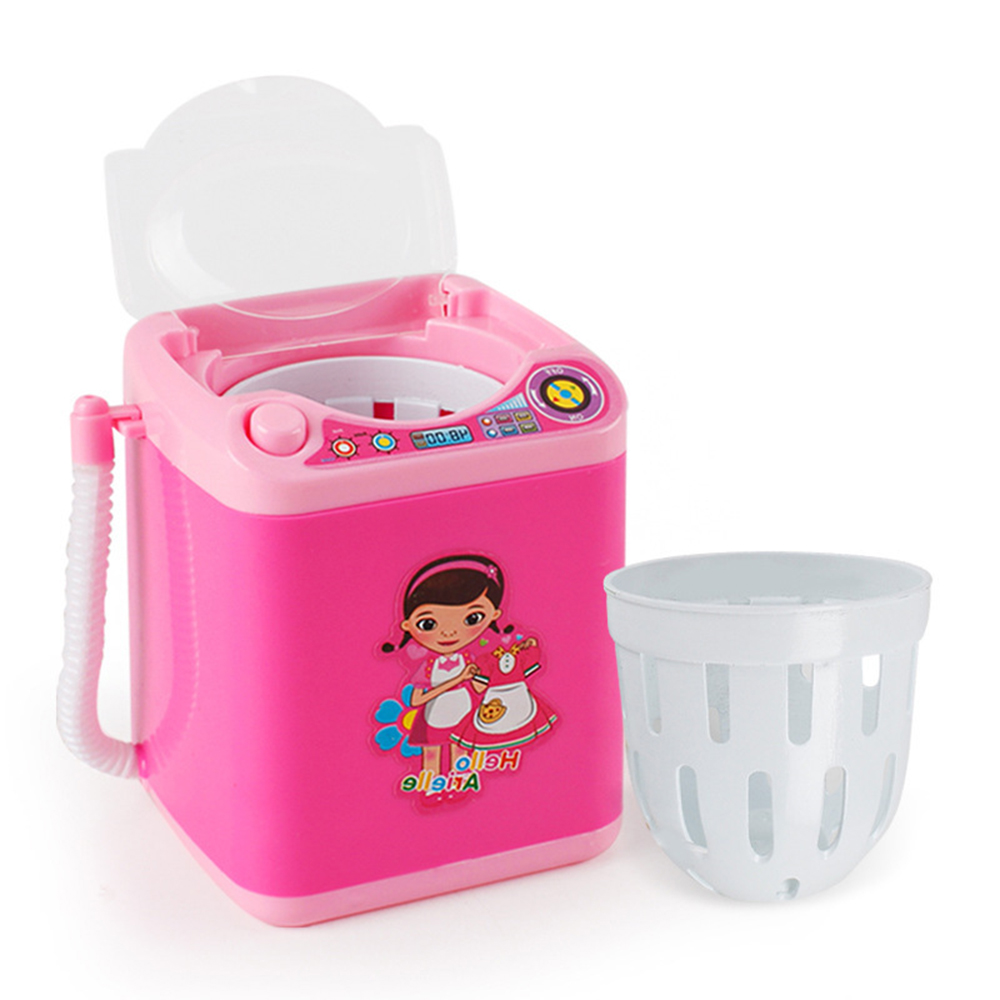 Makeup Sponge Cleaner Mini Washing Machine with Dryer Make Up Powder Puff Electric Cleaning Machine Children Kids Gift Play Toys