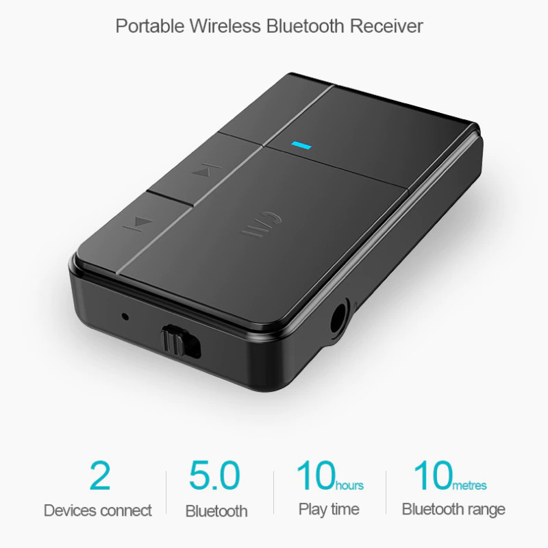 Wireless audio Bluetooth adapter Bluetooth 5.0 Receiver Transmitter 3.5mm AUX Jack RCA A2DP Stereo Music 2 IN 1 Wireless Adapters for Car Home Stereo TV Speaker