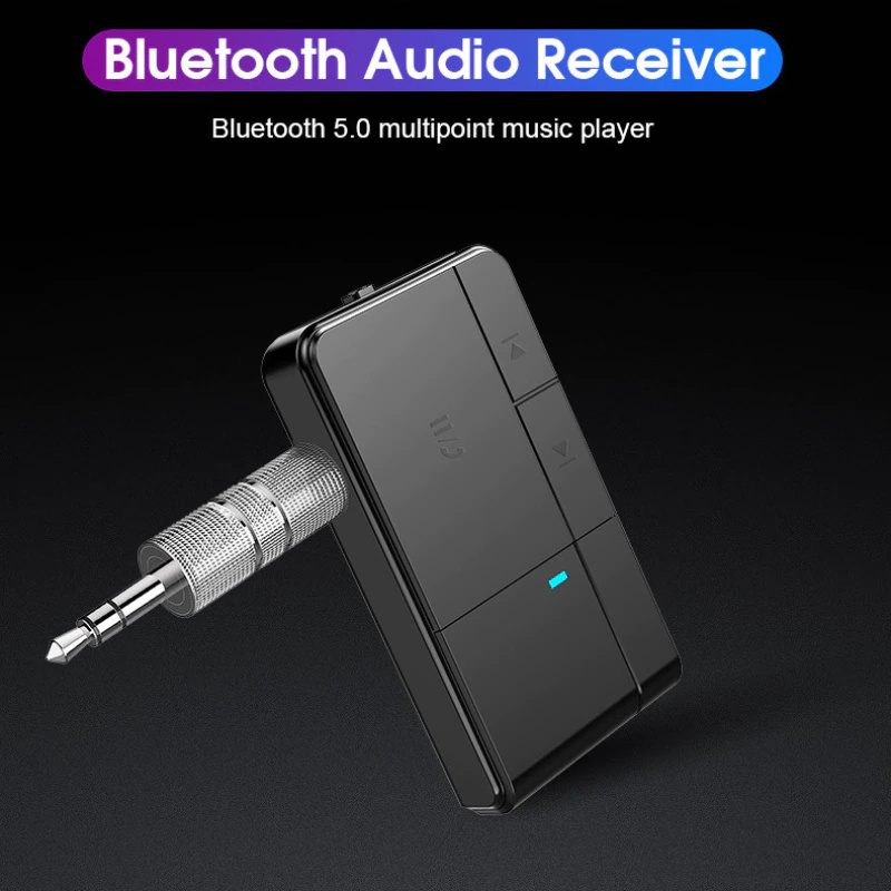 Wireless audio Bluetooth adapter Bluetooth 5.0 Receiver Transmitter 3.5mm AUX Jack RCA A2DP Stereo Music 2 IN 1 Wireless Adapters for Car Home Stereo TV Speaker