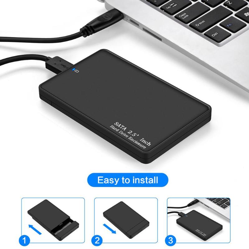 2.5-inch SATA hard disk box Dropship 2.5 Inch External HD Case USB3.0 To SATA HDD SSD Case 5Gbps SD Disk Case HDD Drive Enclosure for Notebook Desktop PC