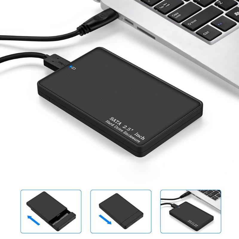 2.5-inch SATA hard disk box Dropship 2.5 Inch External HD Case USB3.0 To SATA HDD SSD Case 5Gbps SD Disk Case HDD Drive Enclosure for Notebook Desktop PC