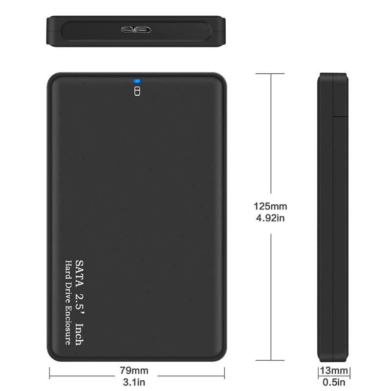 2.5-inch SATA hard disk box Dropship 2.5 Inch External HD Case USB3.0 To SATA HDD SSD Case 5Gbps SD Disk Case HDD Drive Enclosure for Notebook Desktop PC