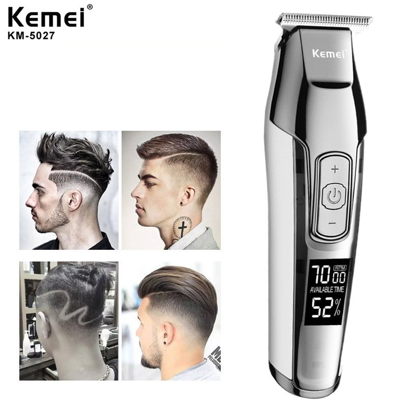 Kemei All Metal Professional Electric Hair Clipper Rechargeable Hair Trimmer Haircut Shaving Machine Kit KM 1996/2026/5027/2024