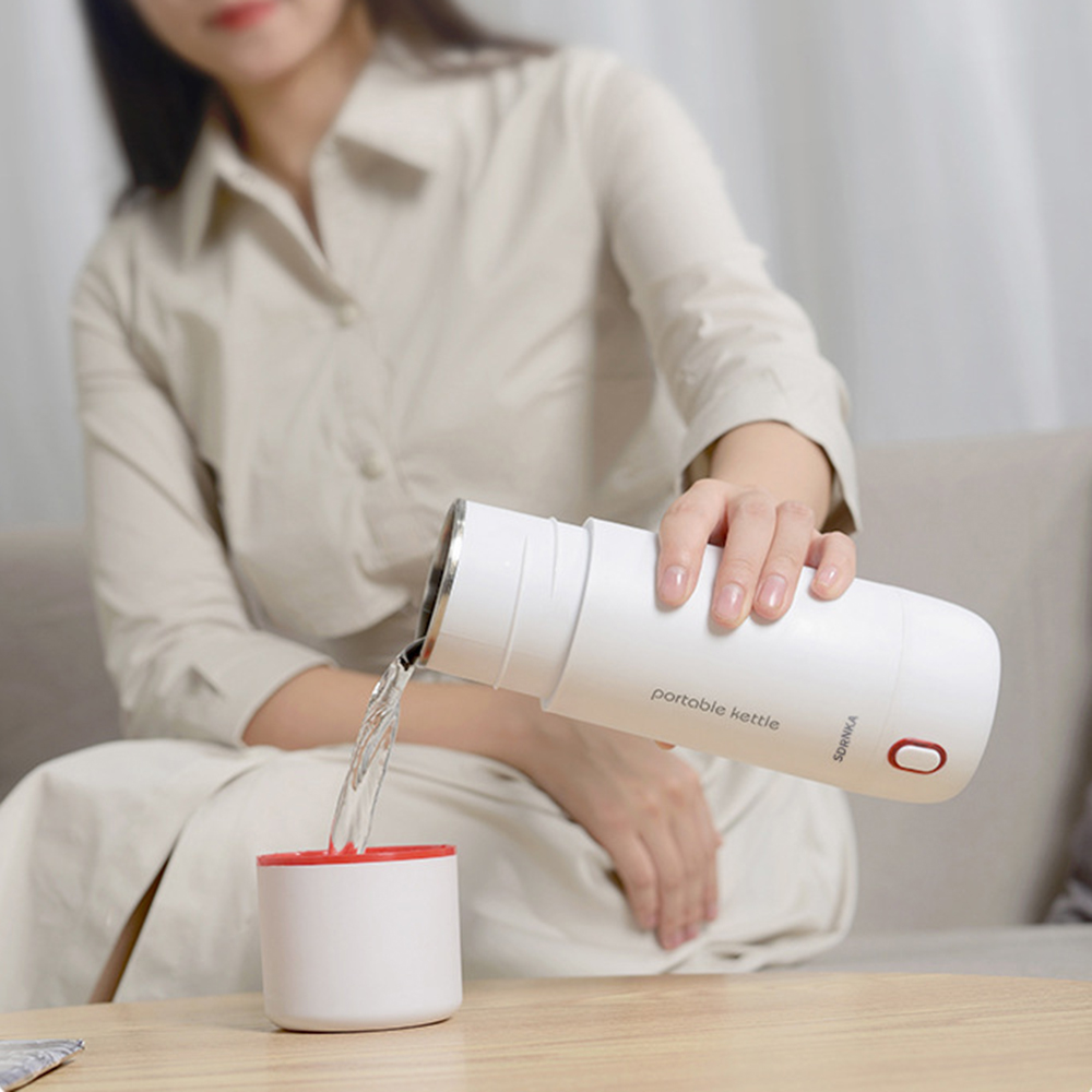 2022 Electric hot water cup portable water cup household travel kettle stainless steel thermal insulation small hot water cup