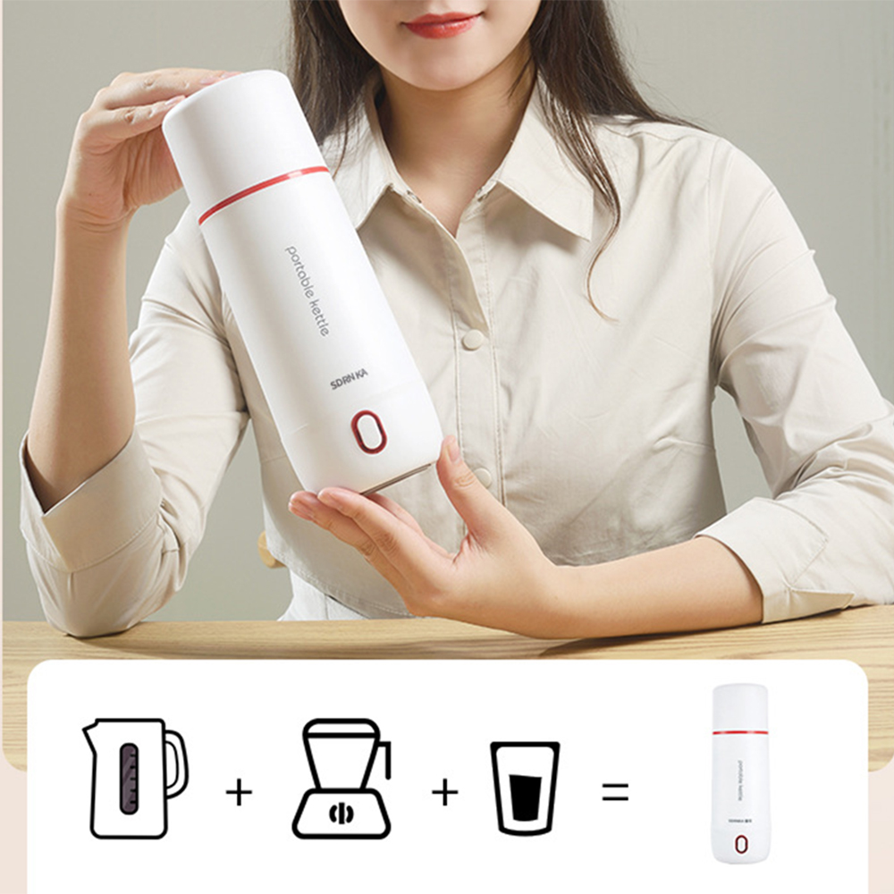 2022 Electric hot water cup portable water cup household travel kettle stainless steel thermal insulation small hot water cup