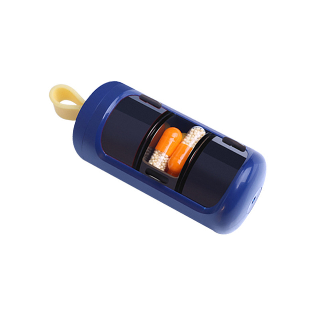 Portable Pill Box 3 Grids Drug Storage Box Moisture-Proof Mini Pill Sealed Box Travel Medicine Organizer Grain Fiber Pill Case