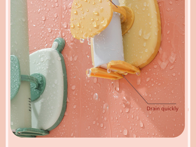 1PC Cute Toothbrush Holder Wall-mounted Electric Toothbrush Storage Rack Bathroom Space Saving Shelf Punch-free Storage Boxs