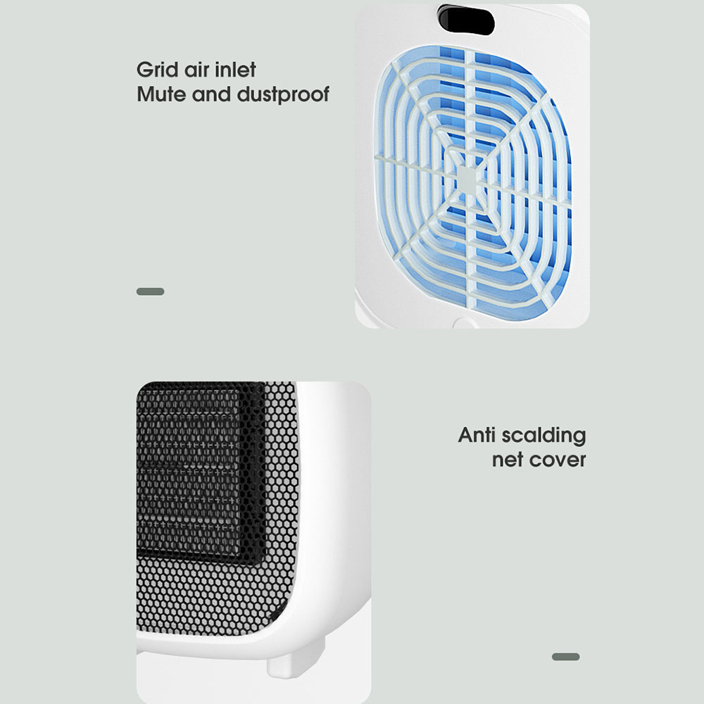 2022 800W Portable Electric Heater Desktop Fan Heater PTC Ceramic Heating Fan Heater Home Office Winter Heater