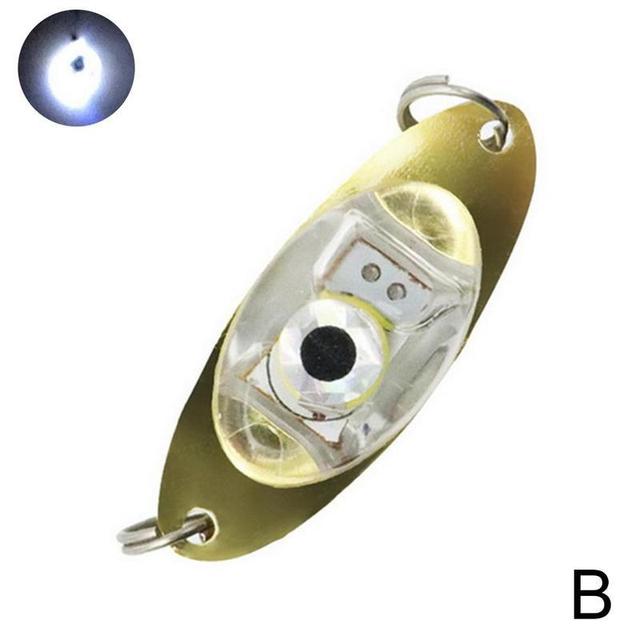 Mini LED Fish Lamp Fishing Lure Light LED Deep Drop Underwater Eye Shape Fishing Squid Fishing Bait Luminous Lure 1pc