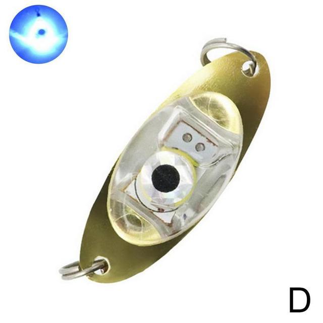 Mini LED Fish Lamp Fishing Lure Light LED Deep Drop Underwater Eye Shape Fishing Squid Fishing Bait Luminous Lure 1pc