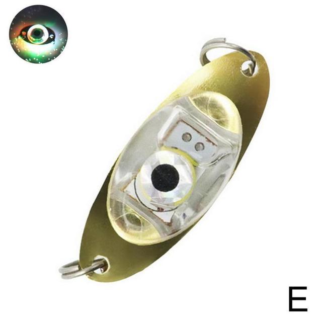 Mini LED Fish Lamp Fishing Lure Light LED Deep Drop Underwater Eye Shape Fishing Squid Fishing Bait Luminous Lure 1pc