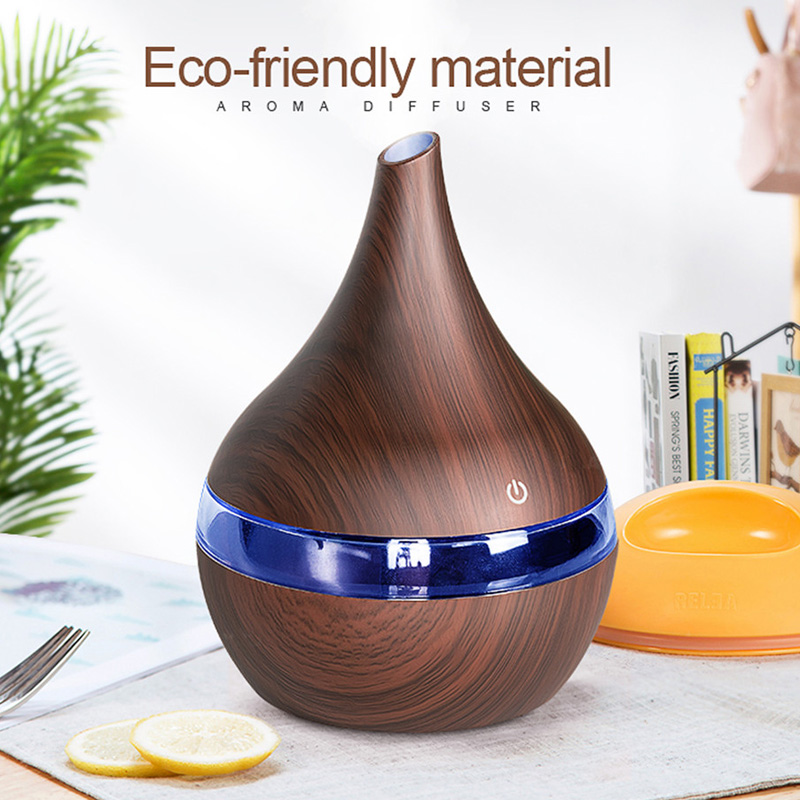 2022 5V USB humidifier USB luminous humidifier Household mini humidifier Wood grain purifier Aromatherapy machine