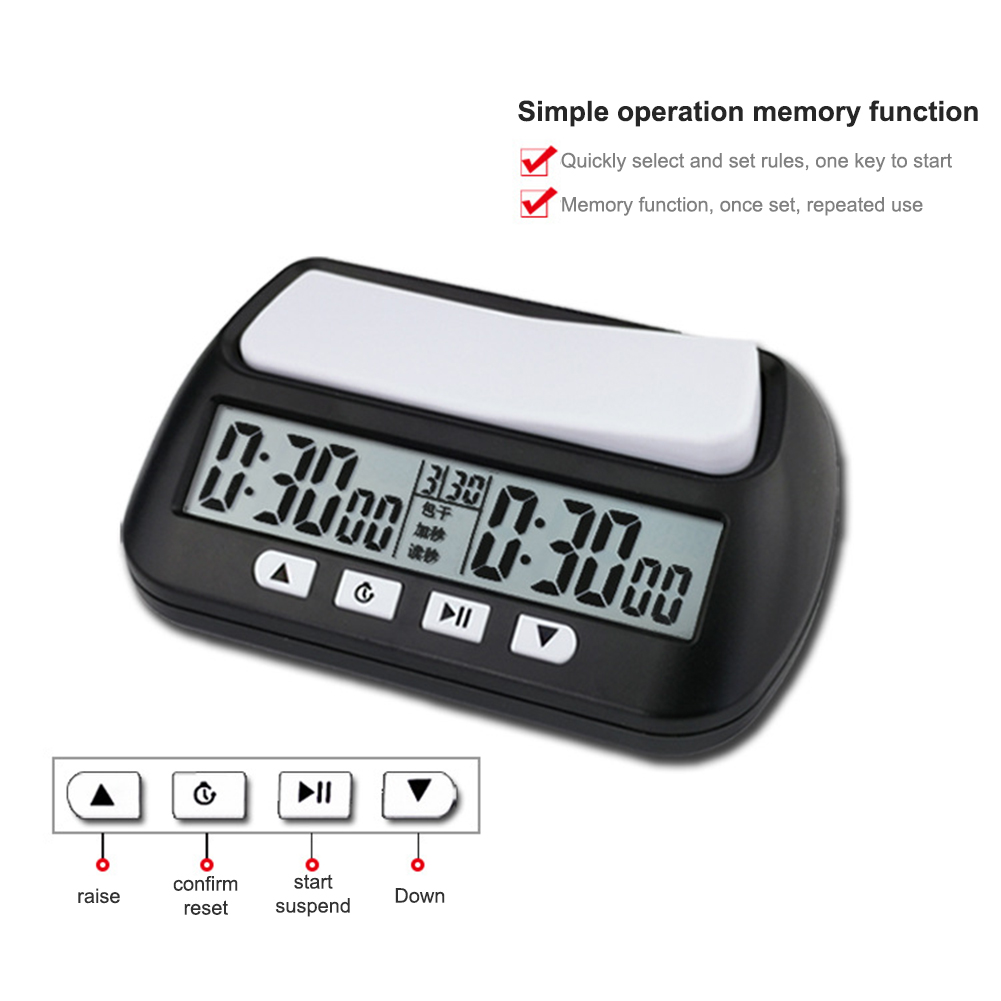 Digital Professional Chess Clock Count Up Down Timer Sports Electronic Chess Clock I-GO Competition Board Game Chess Watch