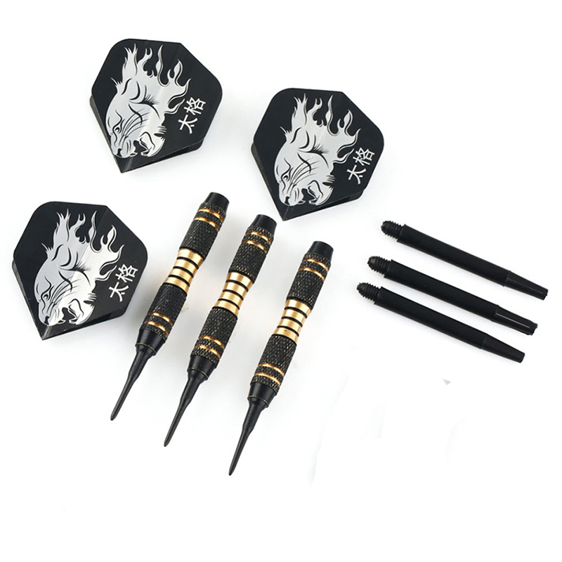 3PCS Professional Black Darts 18g Safty Soft Darts Electronic Soft Tip Dardos For Indoor Dartboard Games