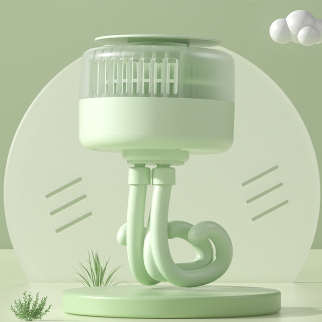 Mini Flexible Mosquito Repellent Fan Portable Handheld Rotation Cooling fan USB Rechargeable Air Conditioner Outdoor 3 Gear Camp