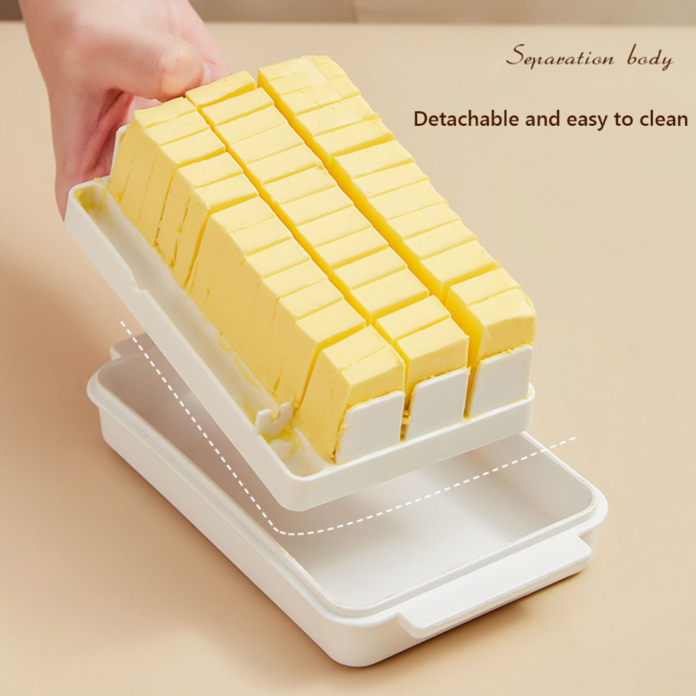 Breakfast Butter Cutting Box Large-capacity Transparent Cheese Storage Cutter Refrigerator Removable Kitchen Baking Tools