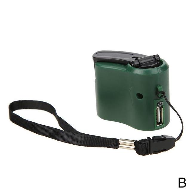 Outdoor Emergency Hand Power USB Dynamo Crank Plastic Manual Charger with Flashlight Torch Portable Universal Hand Power
