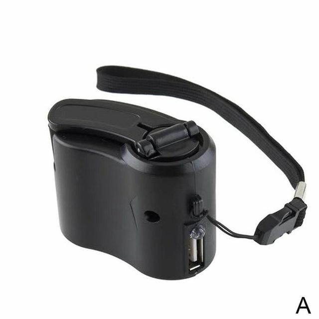 Outdoor Emergency Hand Power USB Dynamo Crank Plastic Manual Charger with Flashlight Torch Portable Universal Hand Power