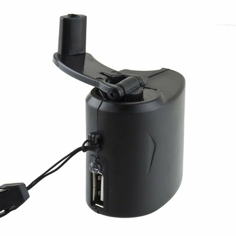 Outdoor Emergency Hand Power USB Dynamo Crank Plastic Manual Charger with Flashlight Torch Portable Universal Hand Power