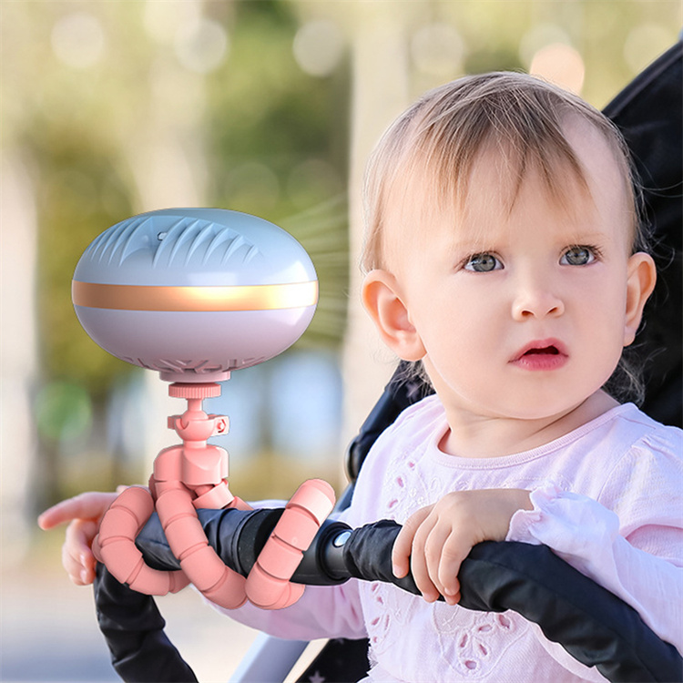 Bladeless Fan Baby Stroller Fan USB Rechargeable 1800mAh Battery Outdoor Mini Portable Handheld Fan Air Cooling Ventilator