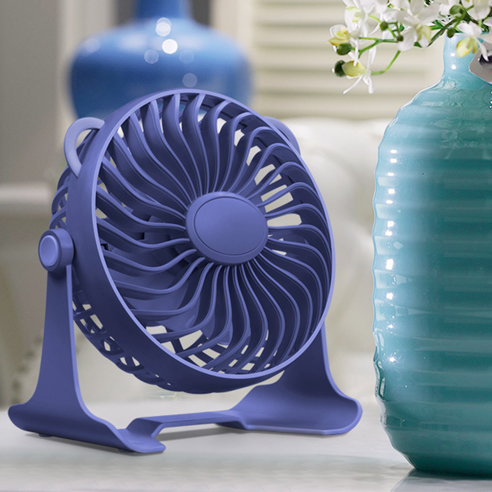 3 Gear Mini USB Desktop Fan Portable Cooling Fan Table Personal 360 Rotation Adjustable Angle for Office Household Travel Car