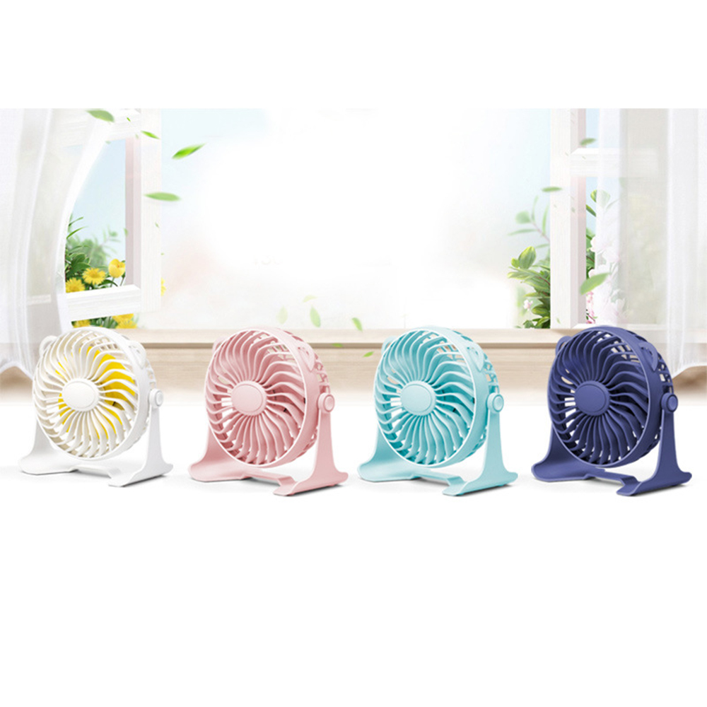 3 Gear Mini USB Desktop Fan Portable Cooling Fan Table Personal 360 Rotation Adjustable Angle for Office Household Travel Car